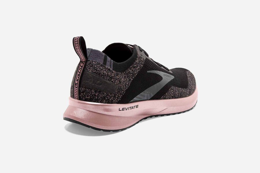 Brooks Levitate 4 Road Loopschoenen Dames - Zwart/Roze - 742095ILE